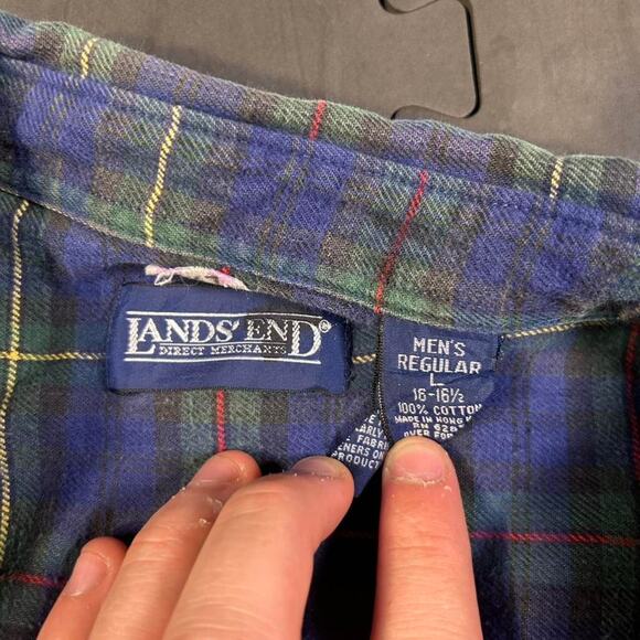lands end plaid long sleeve - Picture 3 of 4